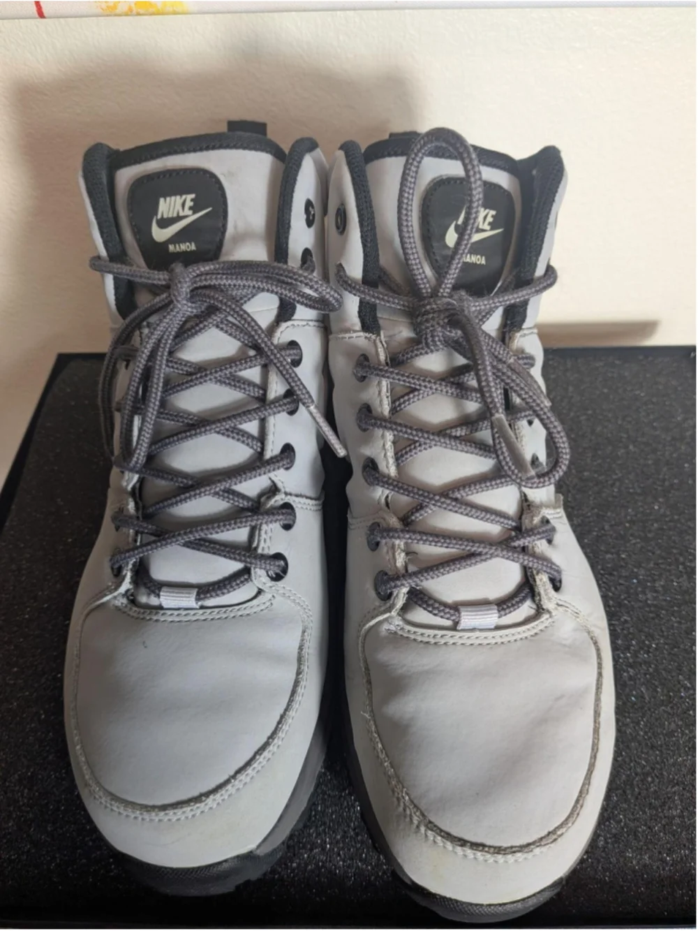 Nike Manoa Leather Boots Mens Size 8.5 Gray Snow Hiking Outdoor 454350-004